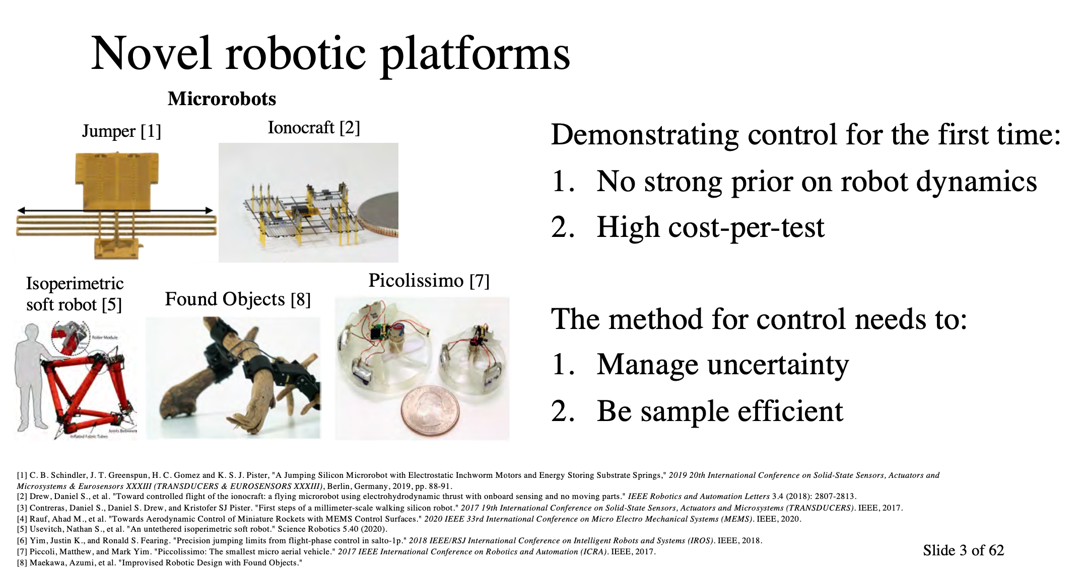 Slide from my quals summarizing this problem.